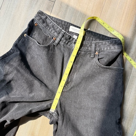 abercrombie & fitch the 90s relaxed jeans high rise curve love size 27/4 long - Picture 5 of 8